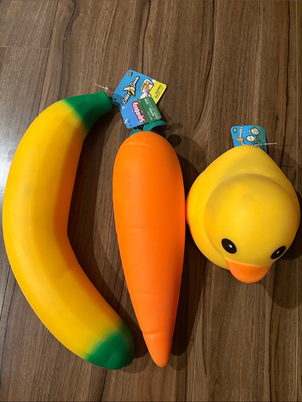 🍌🥕🦆 Jumbo Squeezy Bundle – Banana, Carrot & Duck! 💛✨
